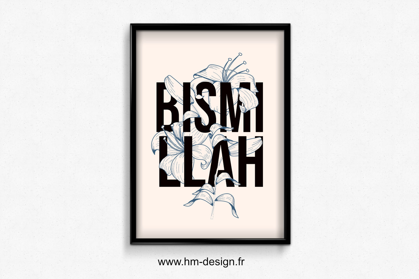 Poster BISMILLAH FLEURI MINIMALISTE